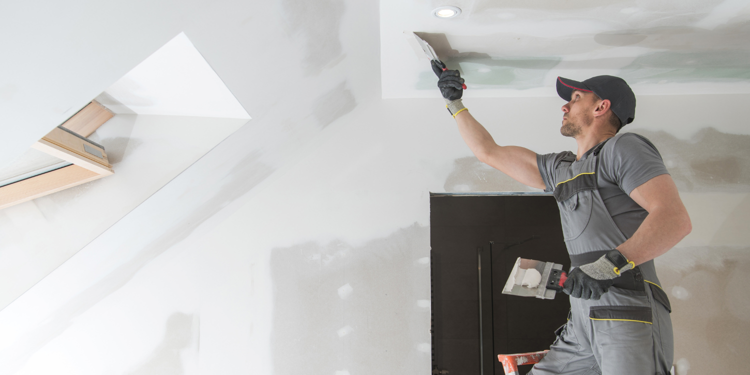 Painter working on finishing walls before painting - Bryan Baeumler: Look behind your walls