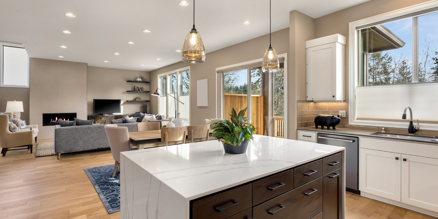 Modern Kitchen and open concept living room - 8 Home Upgrades That Look Modern & Make Life Easier for The Whole Family